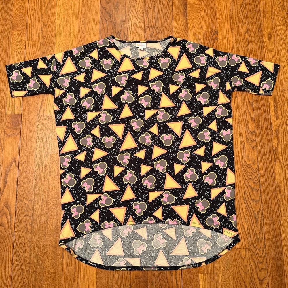 Lularoe Disney Irma Black Geometric Minnie 80s Vibe